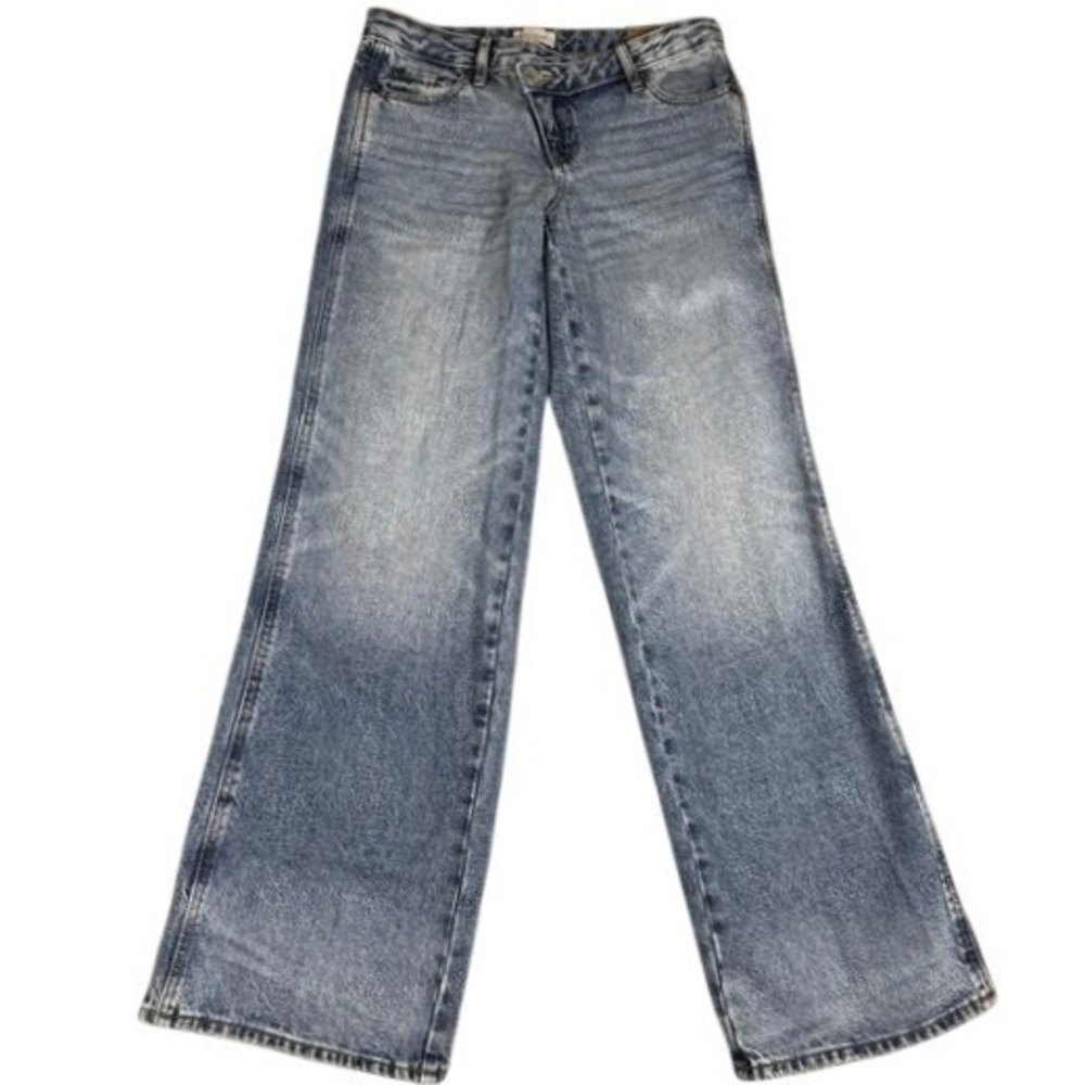 PacSun Jeans Womens 24 Casey Low Rise Baggy Light Wash‎ Blue Wide Leg Denim